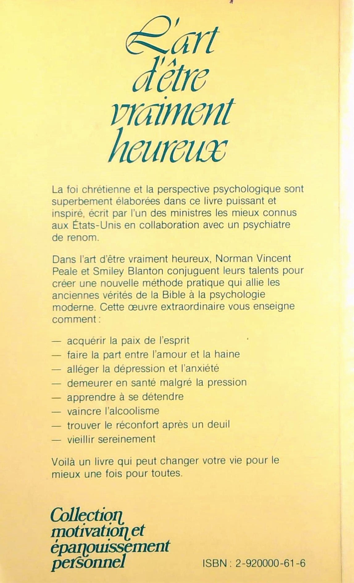 L'art d'être vraiment heureux (Norman Vincent Peale)