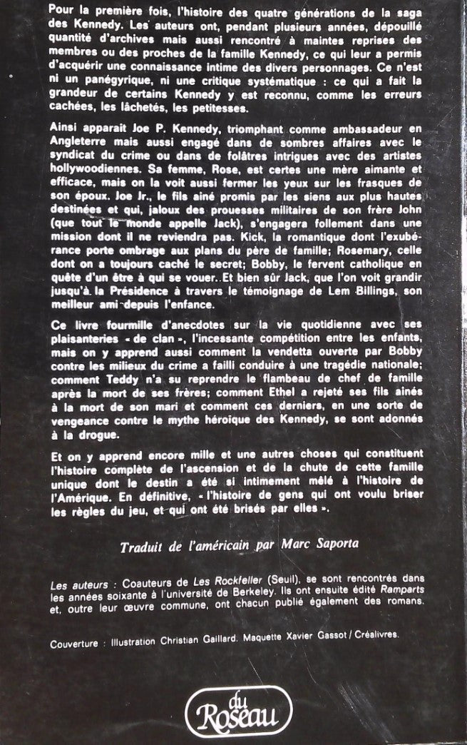 Livre Les Kennedy : Une dynastie américaine - Peter Collier (Livre d'occasion) - ISBN 2920083155