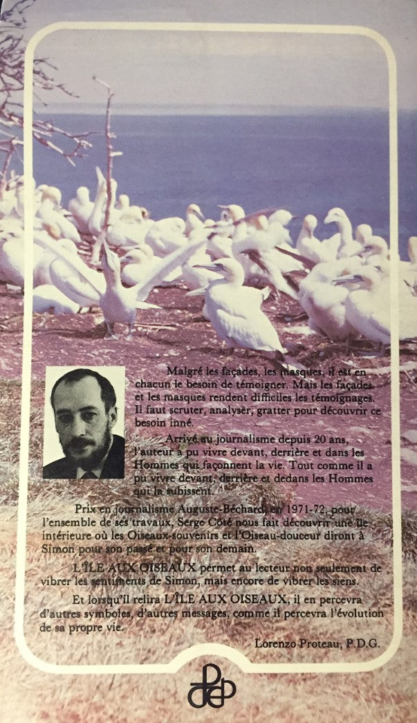Livre L'île aux oiseaux - Serge Côté (Livre d'occasion) - ISBN 2920369156