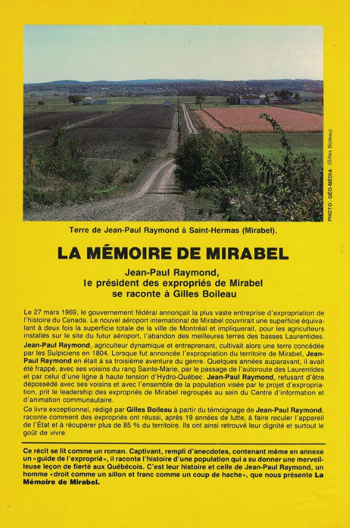 La mémoire de Mirabel (Jean-Paul Raymond)