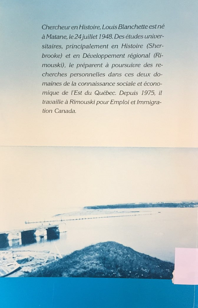 Livre La tradition maritime de Matane (1534-1984) suivi d'un hommage aux Capitaines de bateaux de...