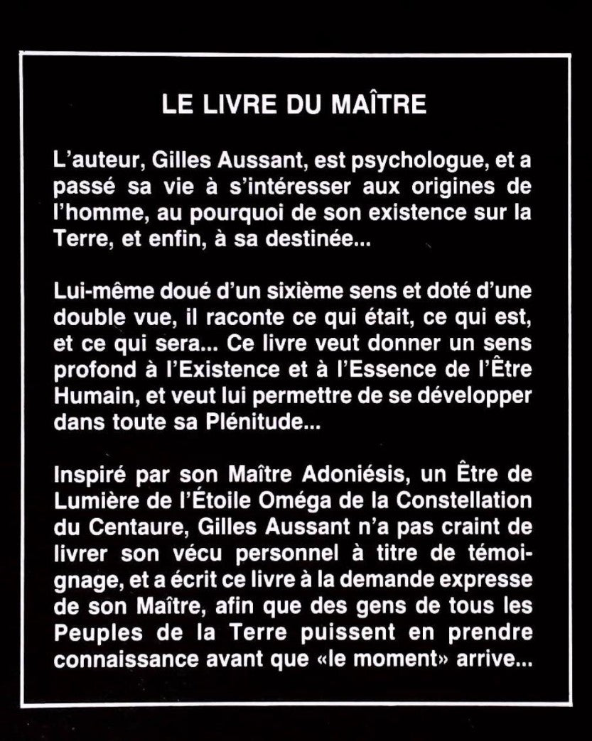 Livre Le livre du maître - Gilles Aussant (Livre d'occasion) - ISBN 2920767013