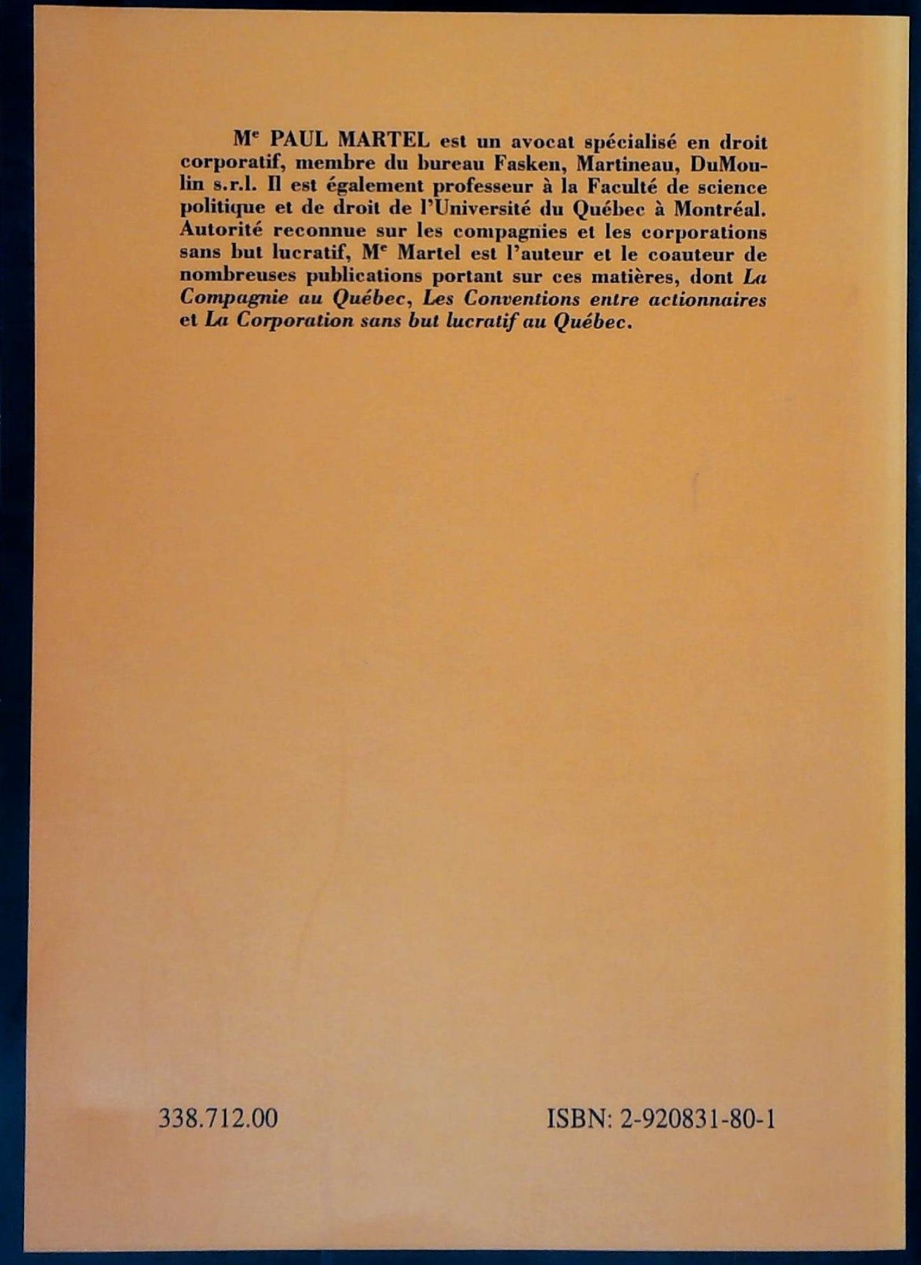 Livre Administrateurs de corporations sans but lucratif : Le guide de vos droit, devoirs et respo...