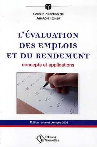 Livre L'évaluation des emplois et du rendement : Concepts et applications - Collectif (Livre d'oc...