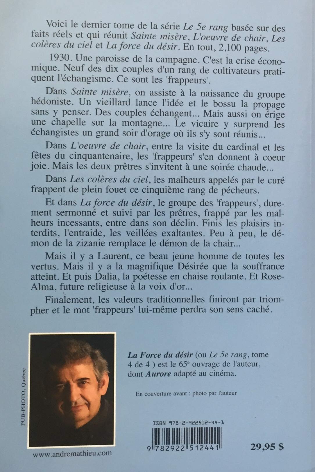 Livre Le 5e rang # 4 : La force du désir (André Mathieu) (Livre d'occasion) - ISBN 2922512444