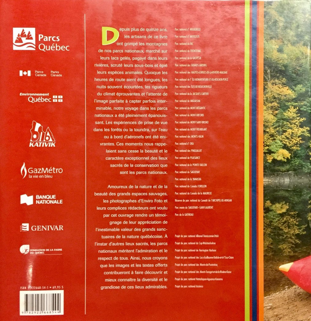 Livre Les parcs nationaux du Québec - Enviro Foto (Livre d'occasion) - ISBN 2922668541