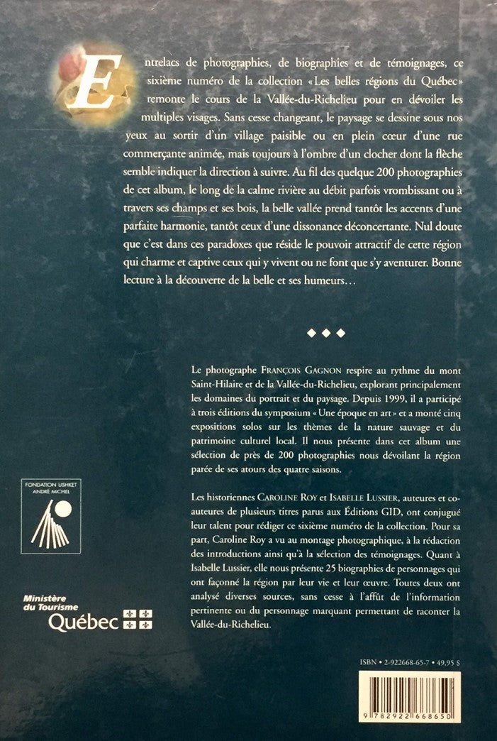 Livre La vallée du Richelieu - François Gagnon (Livre d'occasion) - ISBN 2922668657