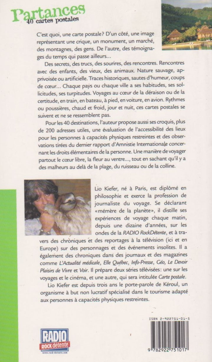 Livre Partances : 40 Cartes postales - Lio Kieffer (Livre neuf) - ISBN 2922751015