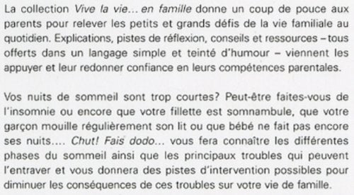 Chut! Fais Dodo… # 3 : Le sommeil et les troubles du sommeil chez les enfants, les adolescents et leurs parents (Nadia Gagnier, Ph.D)