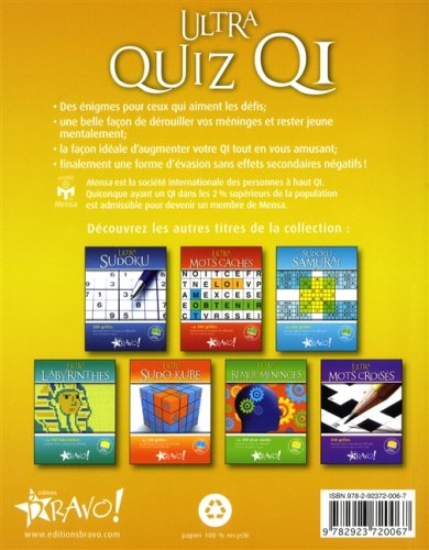 Livre Ultra Quiz QI - Collectif (Livre neuf) - ISBN 2923720067