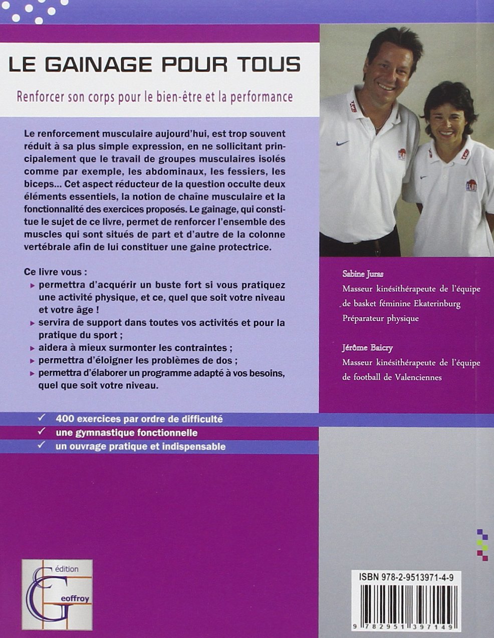 Livre Le gainage pour tous : renforcer son corps pour le bien-être et la performance - Sabine Jur...