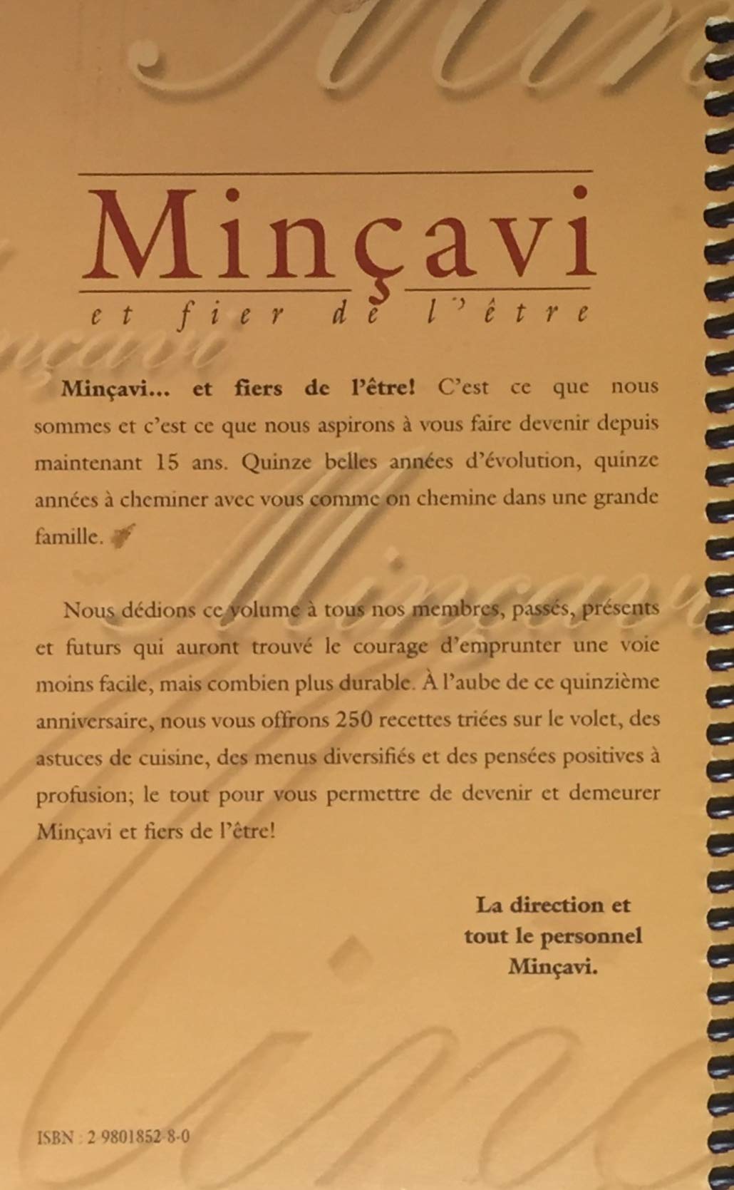 Livre Minçavi et fier de l'être (Livre d'occasion) - ISBN 2980185280