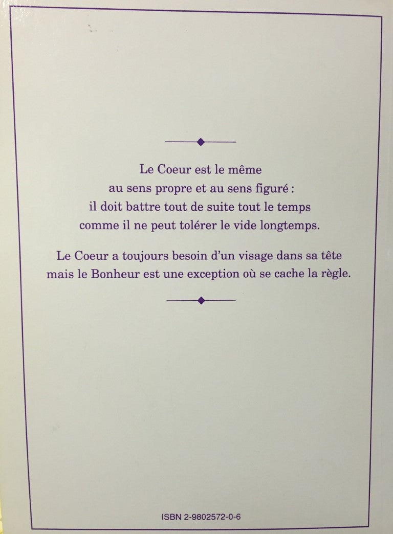 Livre Le coeur a toujours besoin d'un visage dans sa tête - Louis-Gilles Molyneux (Livre d'occasi...