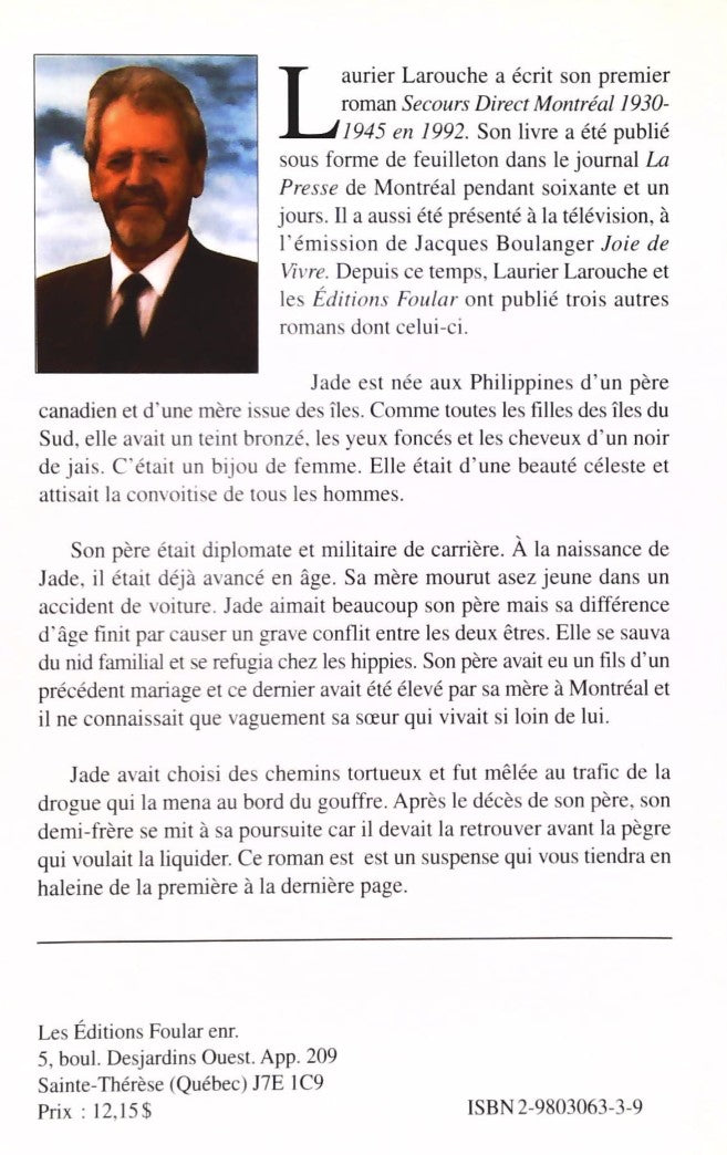 Livre Jade Boudreau - Laurier Larouche (Livre neuf) - ISBN 2980306339