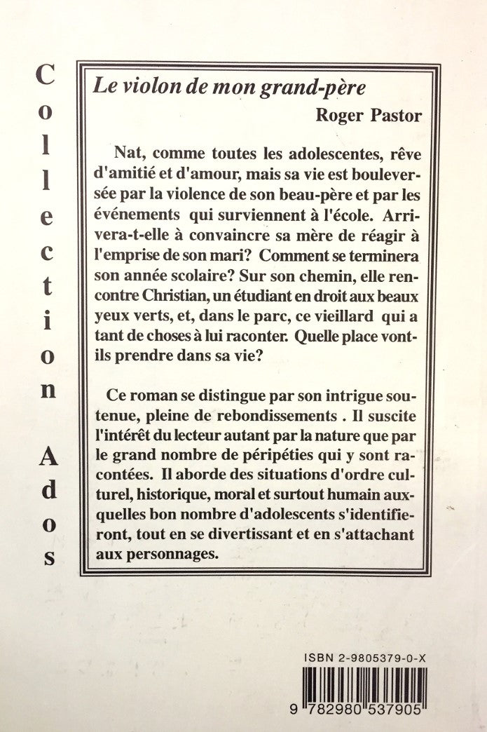 Livre Le violon de mon grand-père - Roger Pastor (Livre d'occasion) - ISBN 298053790X