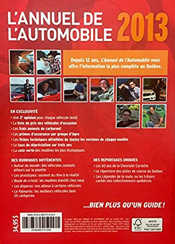 Livre L'annuel de l'automobile 2013 - Benoît Charette (Livre neuf) - ISBN 2980731293