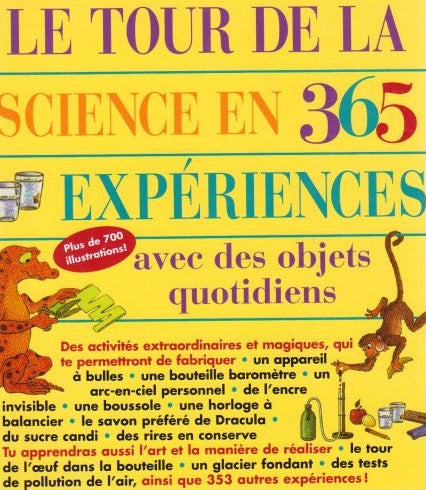 Livre Le tour de la science en 365 expériences avec des objets quotidiens - Collectif (Livre d'oc...