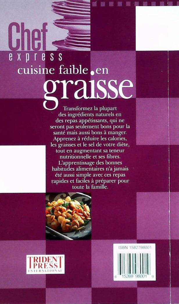 Livre Cuisine faible en graisse (Livre d'occasion) - ISBN 1582798001
