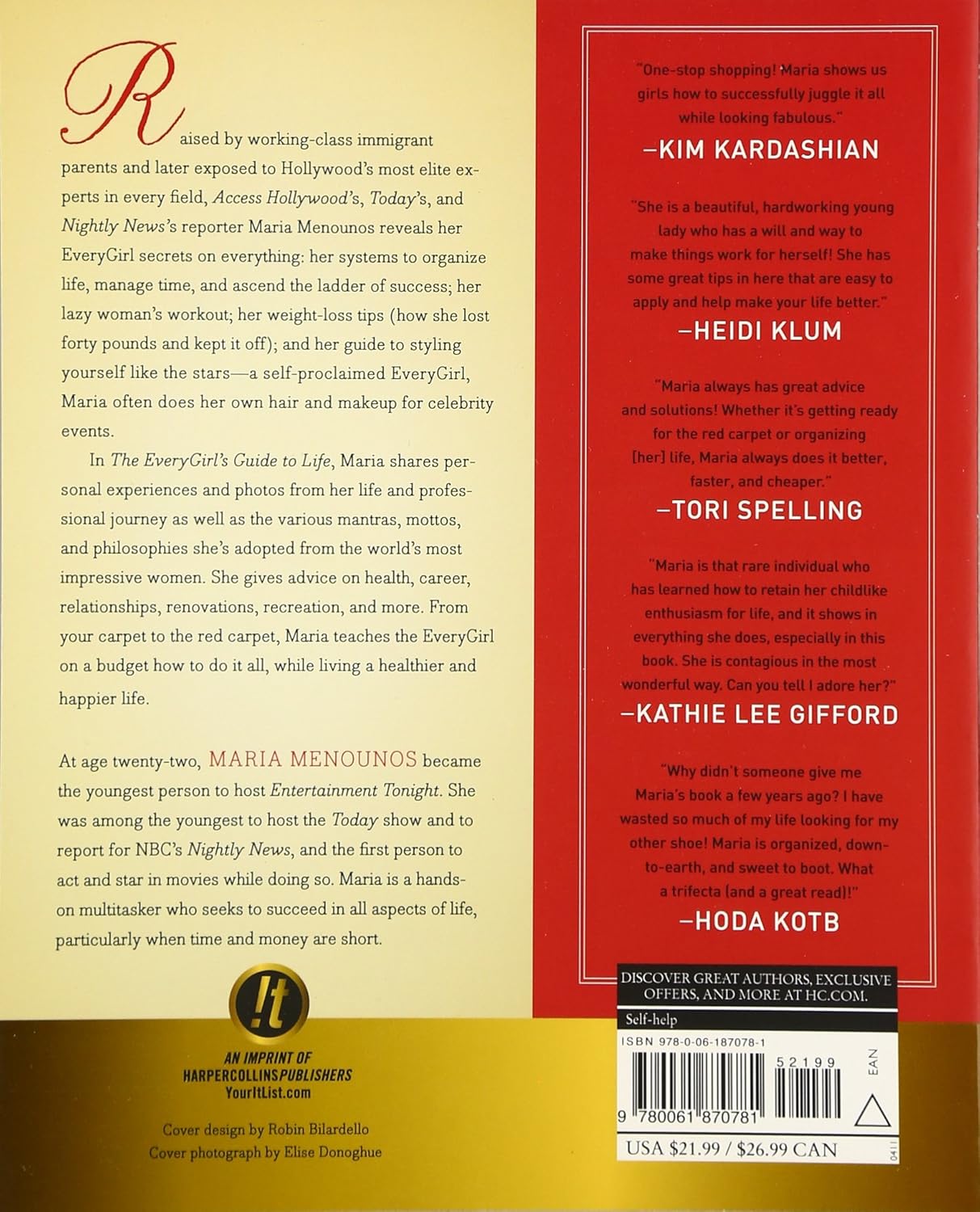 Livre The Everygirl's Guide To Life - Maria Menounos (Livre d'occasion) - ISBN 0061870781