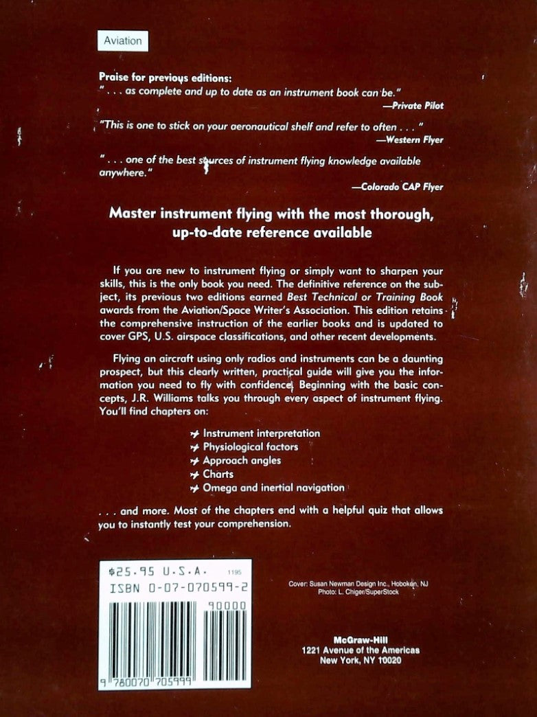 Livre The Art of Instrument Flying (3rd Edition) - J. R. Williams (Livre d'occasion) - ISBN 00707...
