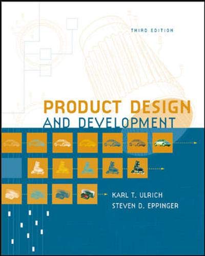 Livre Product Design and Development (3rd Edition) - Ulrich,Karl (Livre d'occasion) - ISBN 007247...
