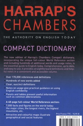 Livre Harrap's Chamber : Compact Dictionary - Collectif (Livre d'occasion) - ISBN 0245506667