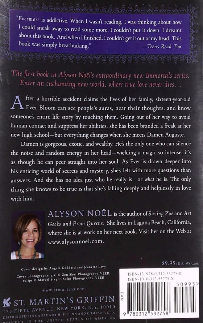 Livre Evermore - Alyson Noël (Livre d'occasion) - ISBN 031253275X