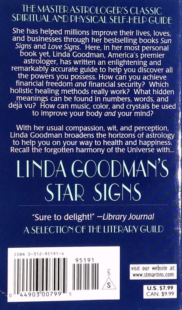 Livre Linda Goodman's Star Signs - Linda Goodman (Livre d'occasion) - ISBN 0312951914