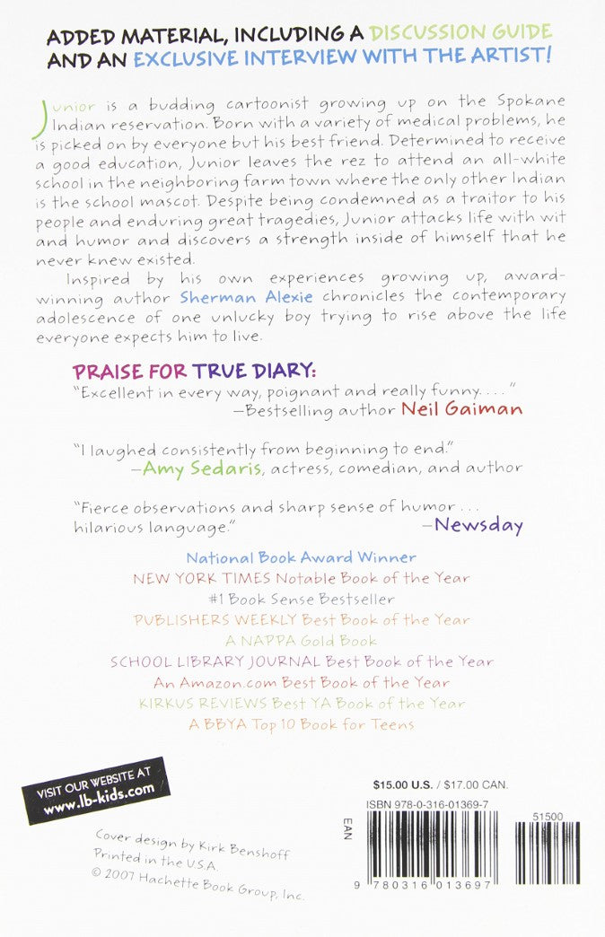 Livre The Absolutely True Diary of a Part-Time Indian - Sherman Alexie (Livre d'occasion) - ISBN ...
