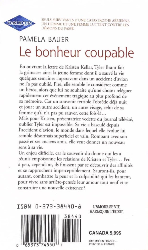 Livre Le bonheur coupable - Pamela Bauer (Livre d'occasion) - ISBN 0373384408