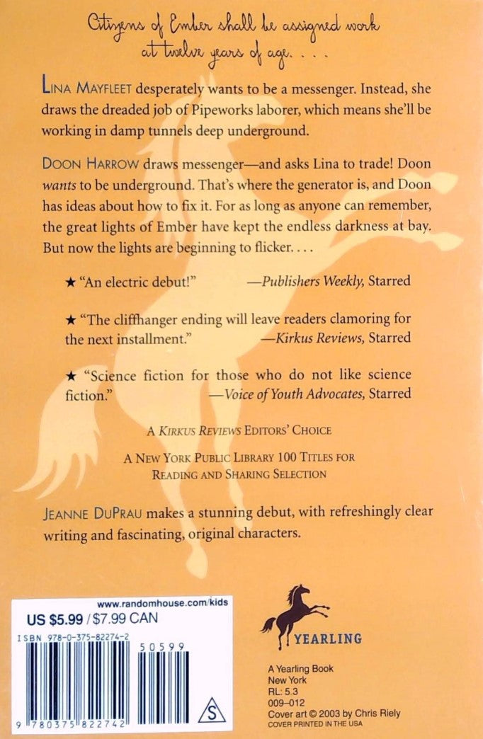 Livre The City of Ember - Jeanne DuPrau (Livre d'occasion) - ISBN 0375822747