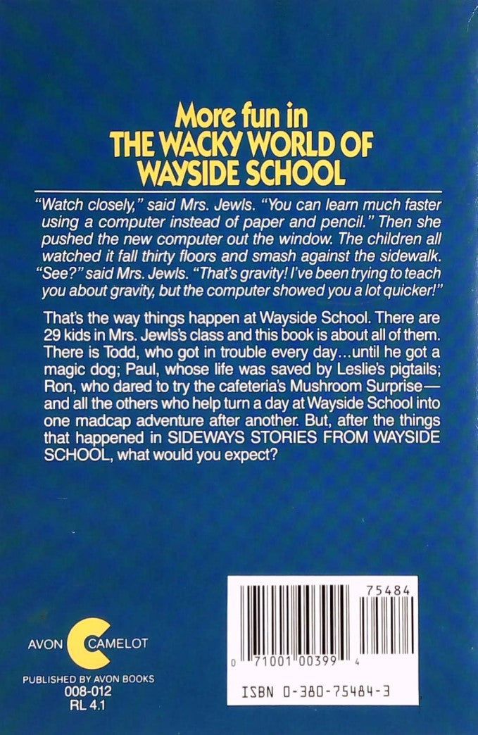 Livre Wayside School Is Falling Down - Louis Sachar (Livre d'occasion) - ISBN 0380754843