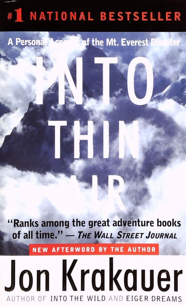 Livre Into Thin Air - Jon Krakauer (Livre d'occasion) - ISBN 0385494785