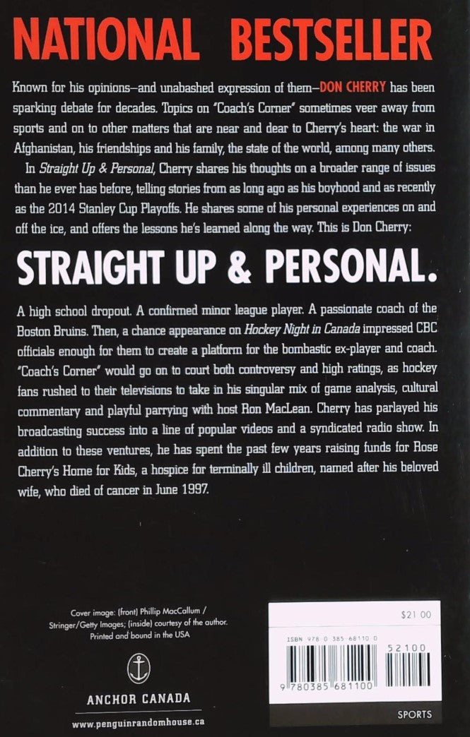 Livre Straight up & Personal : The Worls According to Grapes - Don Cherry's (Livre d'occasion)