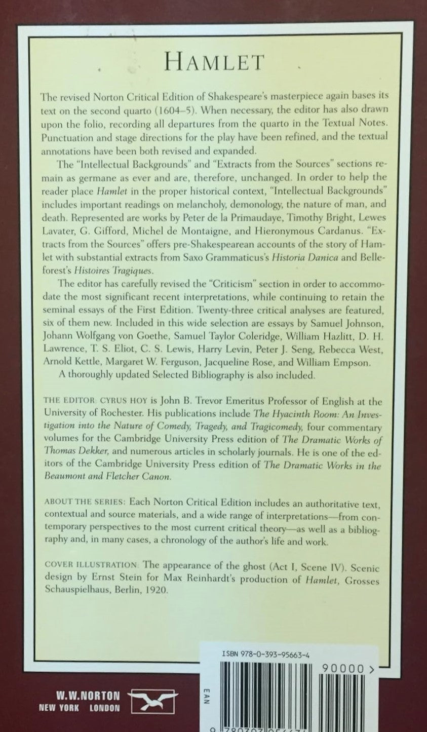 Livre Hamlet - William Shakespeare (Livre d'occasion) - ISBN 0393956636