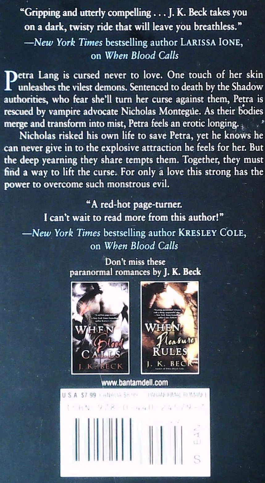Livre When Wicked Craves - J. K. Beck (Livre d'occasion) - ISBN 0440245796