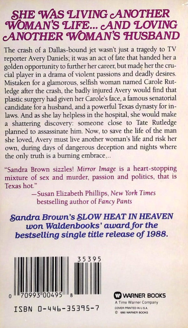 Livre Mirror Image - Sandra Brown (Livre d'occasion) - ISBN 0446353957