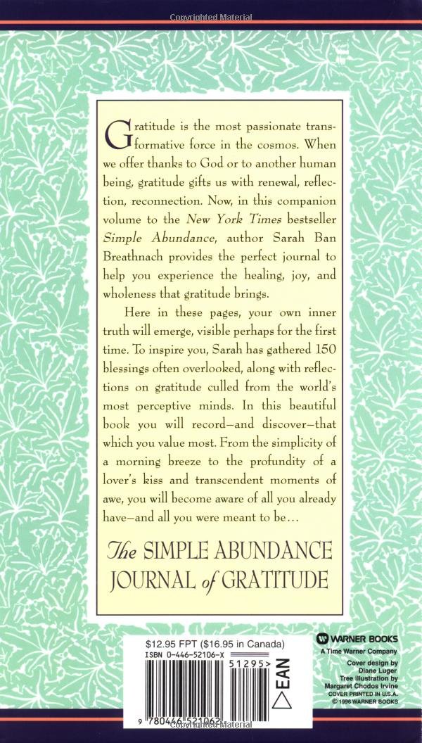 Livre The Simple Abundance : Journal of Gratitude - Sarah Ban Breathnach (Livre d'occasion) - ISB...