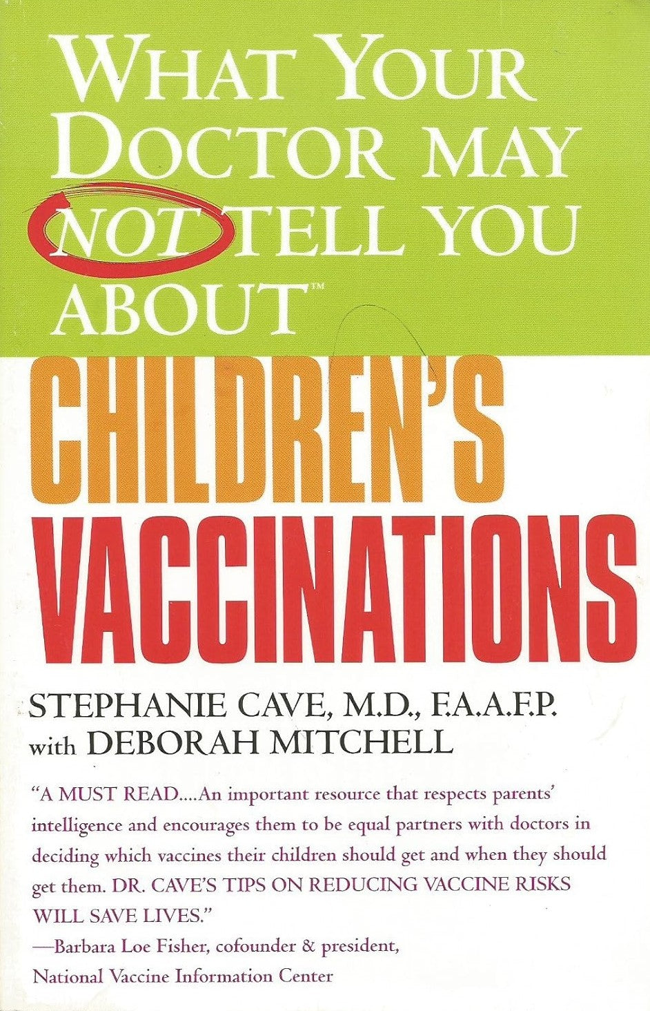 Livre What Your Doctor May Not Tell You About Children's Vaccinations - Stephanie Cave (Livre d'o...