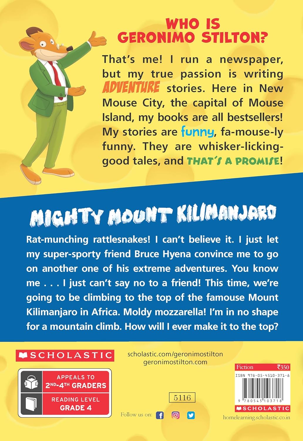 Livre Mighty Mount Kilimanjaro - Geronimo Stilton (Livre d'occasion) - ISBN 0545103711