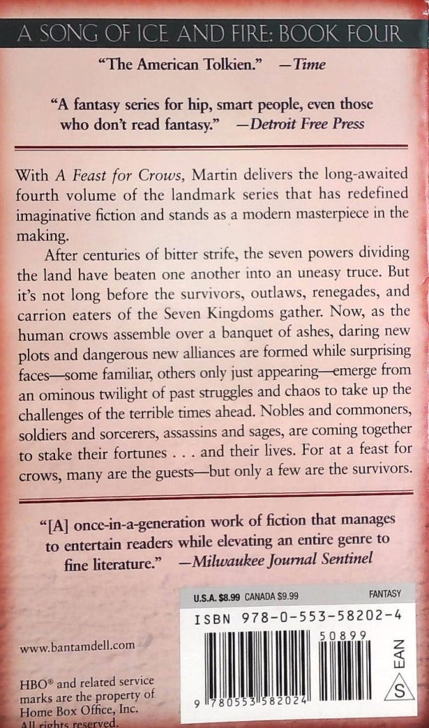 Livre A Feast of Crows - George R.R. Martin (Livre d'occasion) - ISBN 055358202X