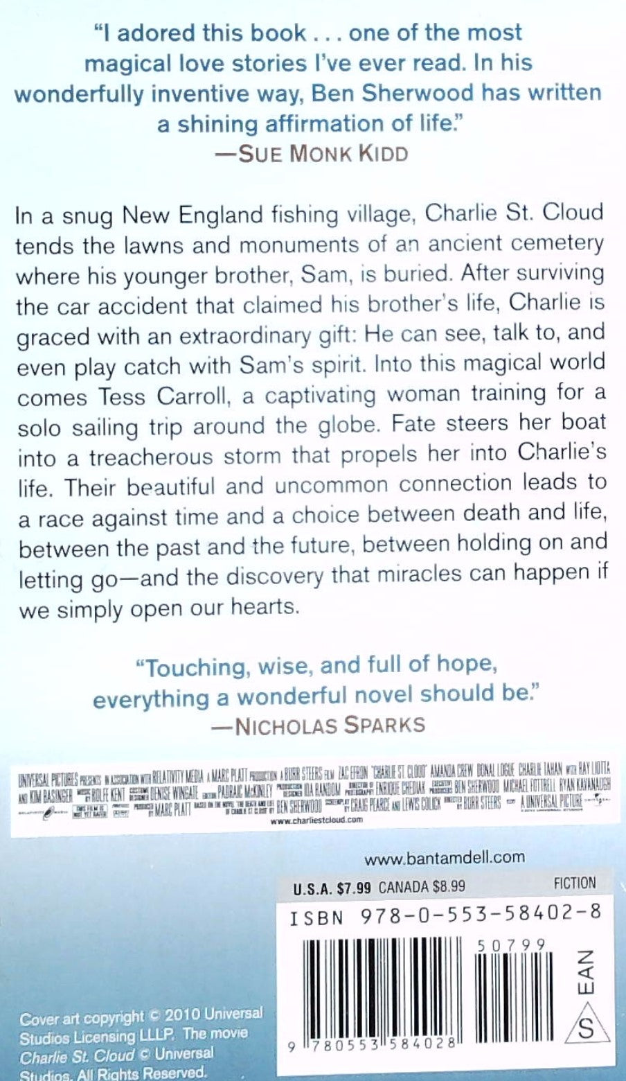 Livre Charlie St.Cloud - Ben Sherwood (Livre d'occasion) - ISBN 0553584022