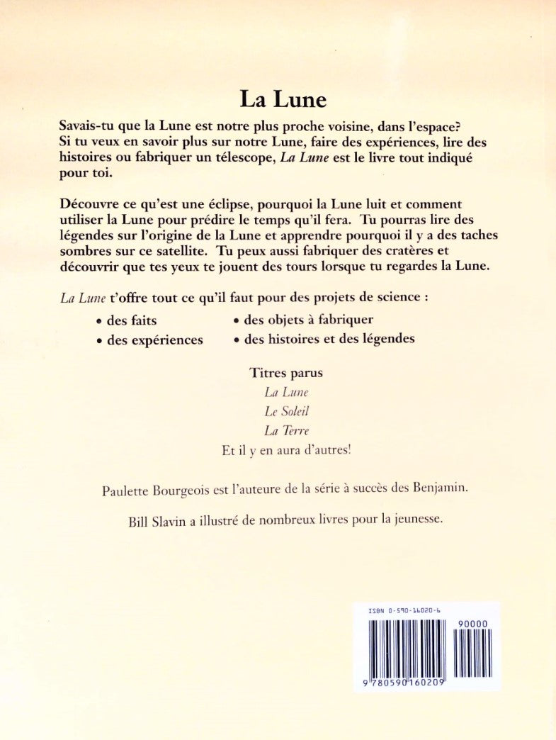 Livre La lune - Paulette Bourgeois (Livre d'occasion) - ISBN 0590160206