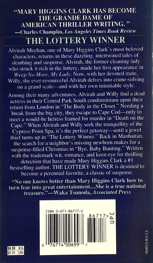 Livre The Lottery Winner - Mary Higgins Clark (Livre d'occasion) - ISBN 0671867172