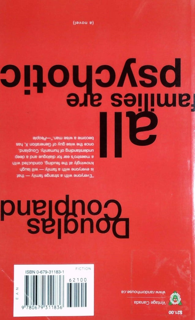 Livre All Families are Psychotic - Douglas Coupland (Livre d'occasion) - ISBN 0679311831