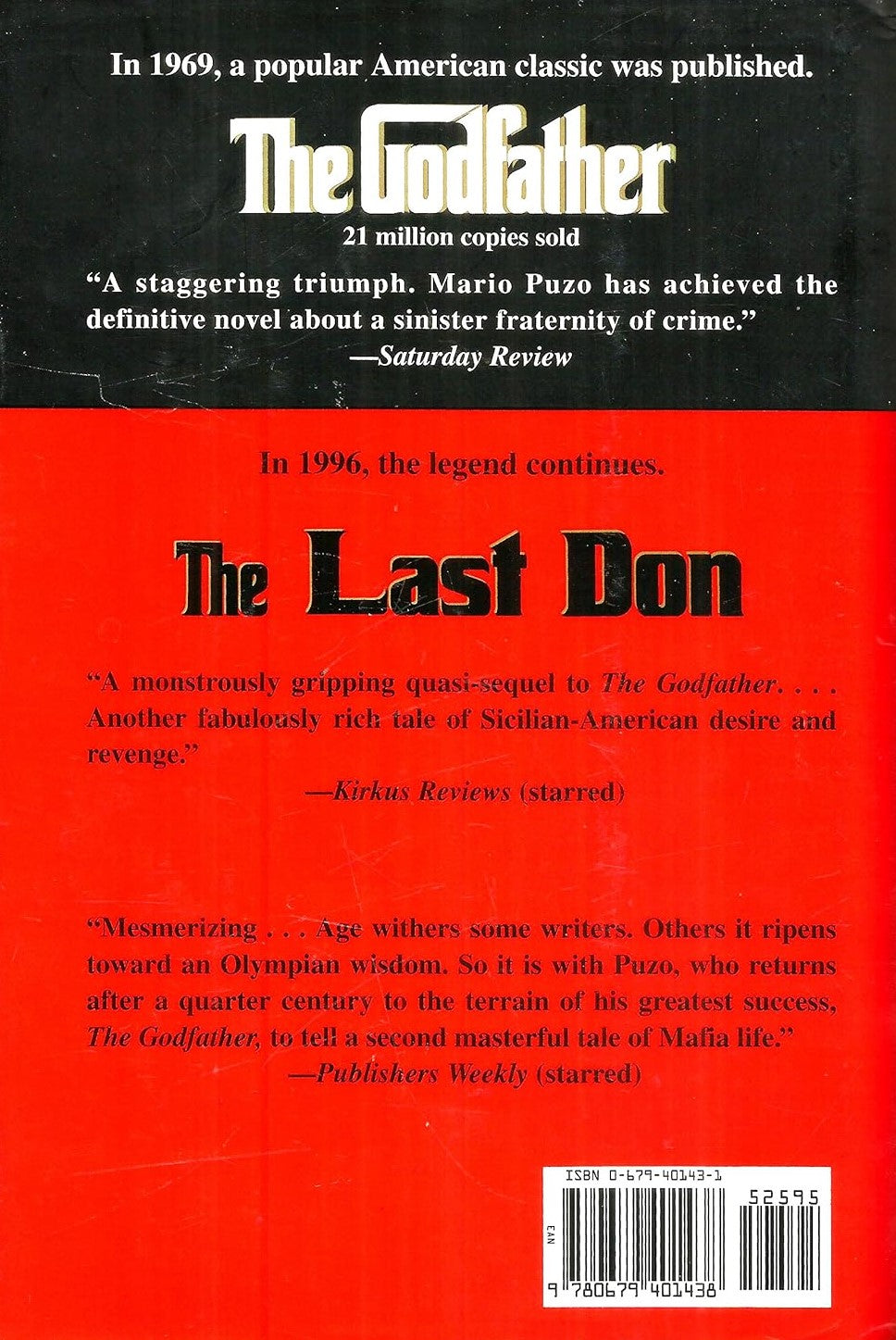 Livre The Last Don - Mario Puzo (Livre d'occasion) - ISBN 0679401431