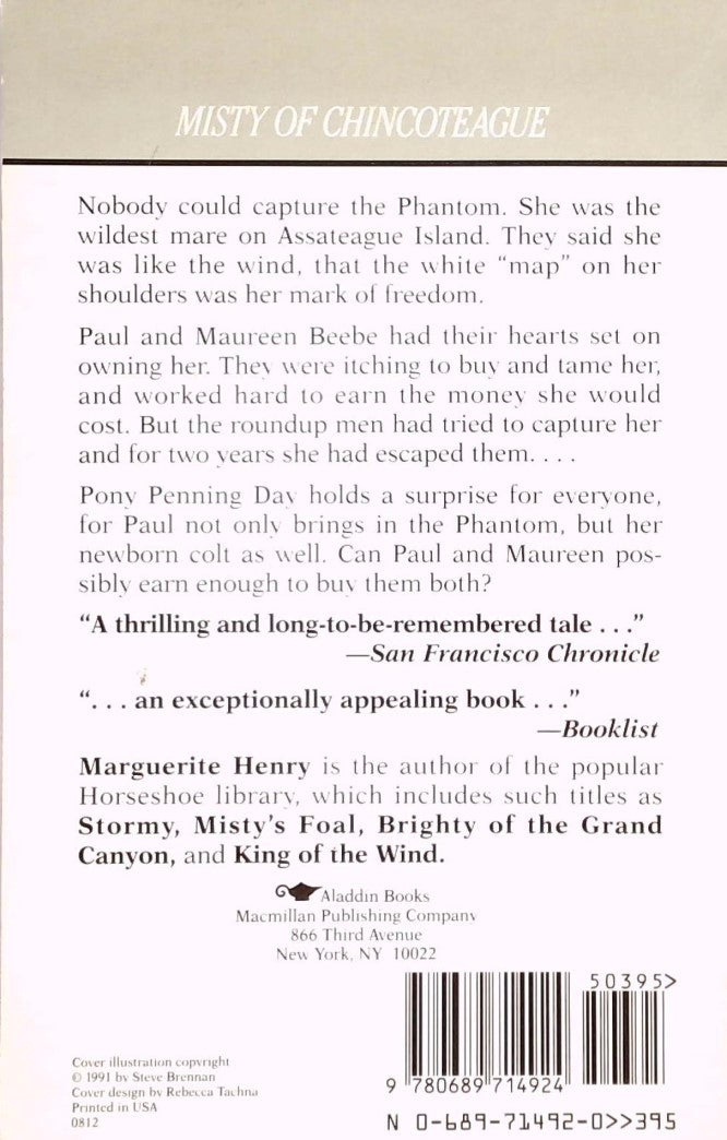 Livre Misty of Chincoteague - Marguerite Henry (Livre d'occasion) - ISBN 0689714920