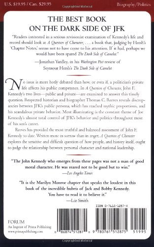 Livre A Question of Character : A Life of John F. Kennedy - Thomas C. Reeves (Livre d'occasion) -...