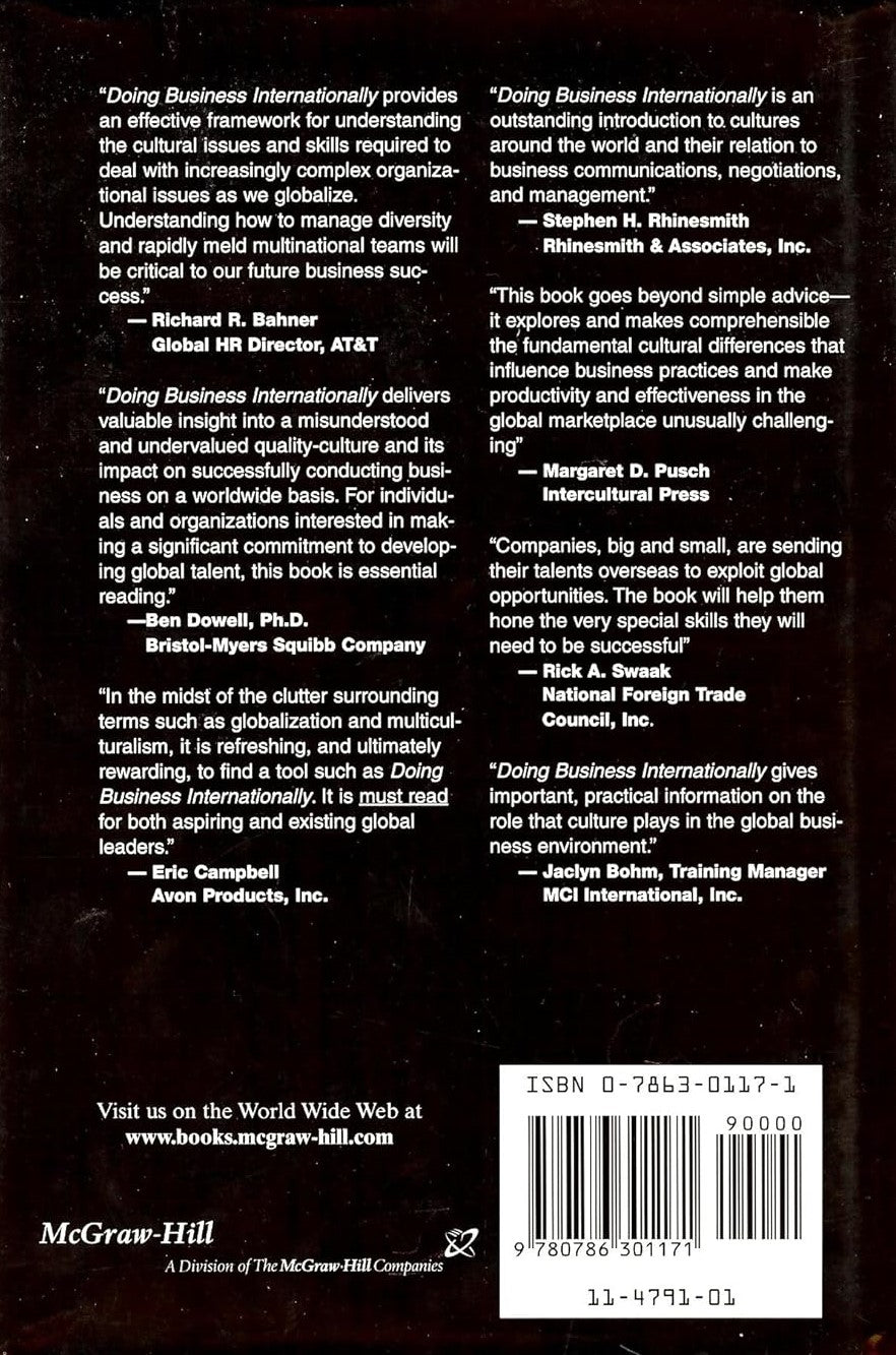 Livre Doing Business Internationally: The Guide to Cross-Cultural Success - Terence Brake (Livre ...