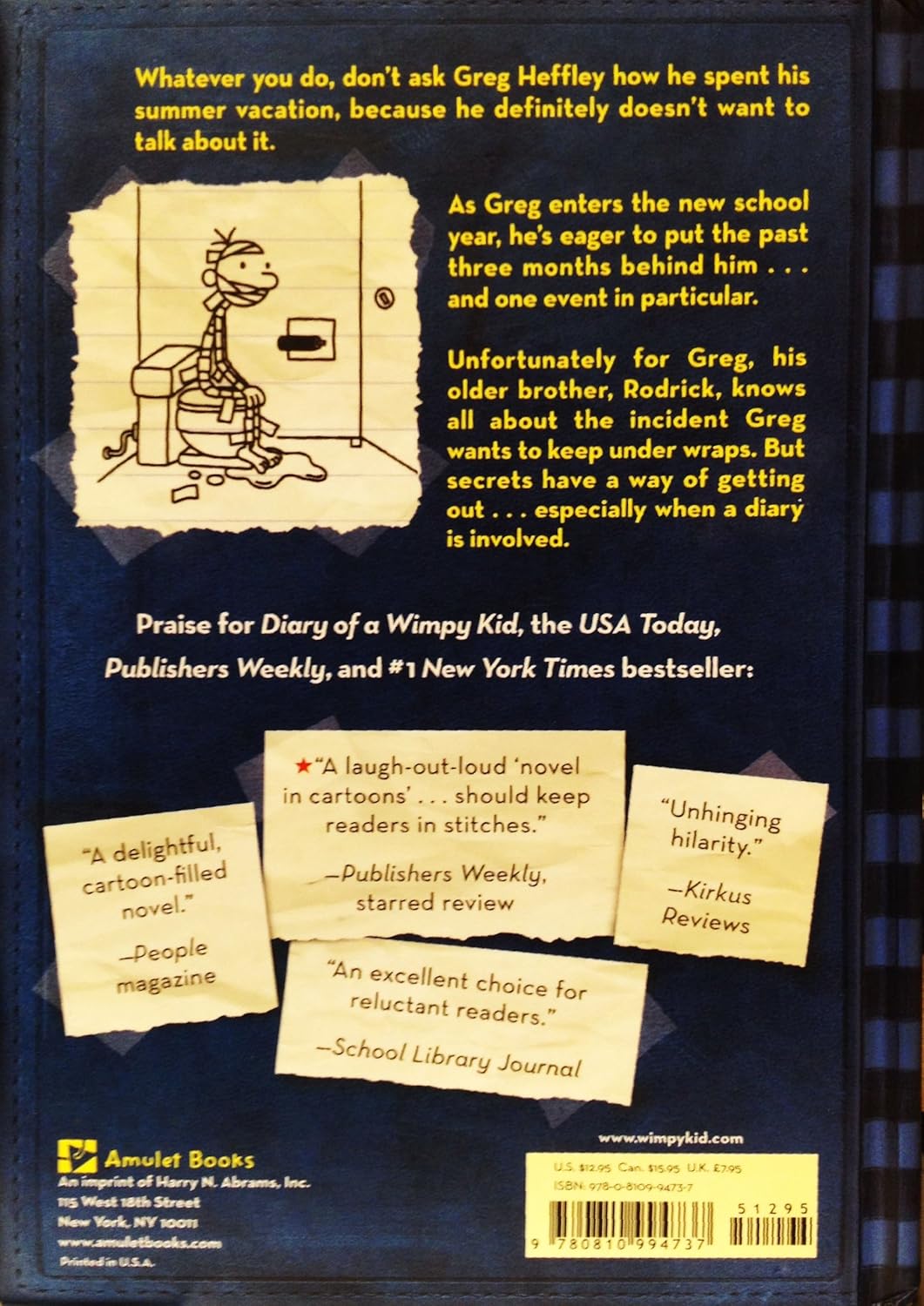 Livre Rodrick Rules - Jeff Kinney (Livre neuf) - ISBN 0810994739